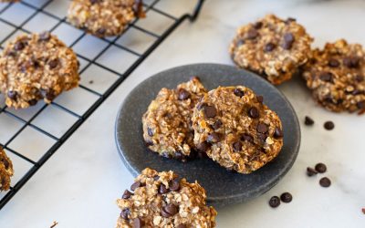 Peanut Butter Banana Oat Chocolate Chip Cookies